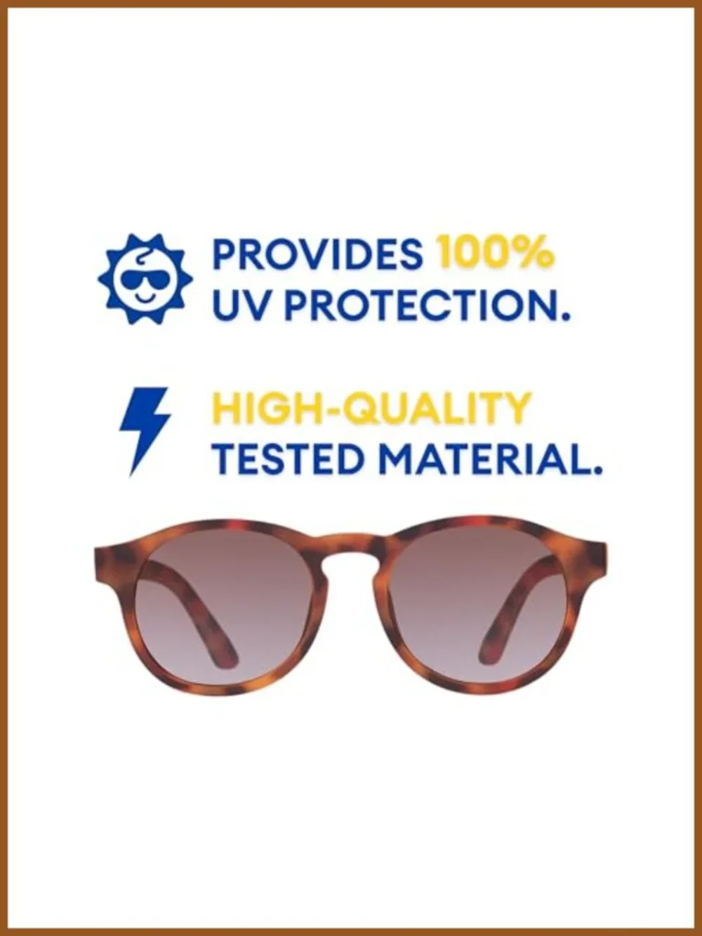 Baby Toddler Sunglasses UV400 Shatter-Resistant Flexible Rubber Frames